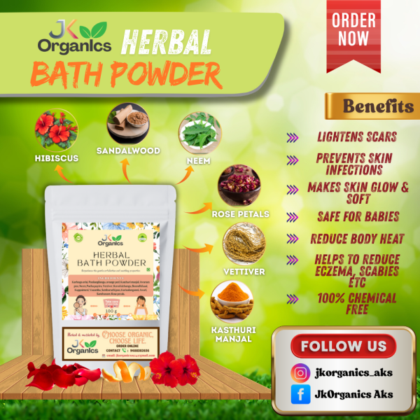 Herbal Bath Powder (Nalangu Maavu) 100g - Image 2